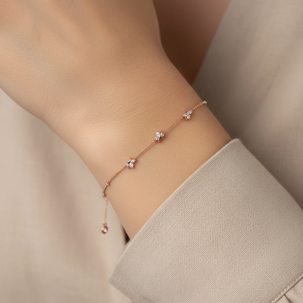 Equilibre Drift Bracelet with natural diamonds in rose gold