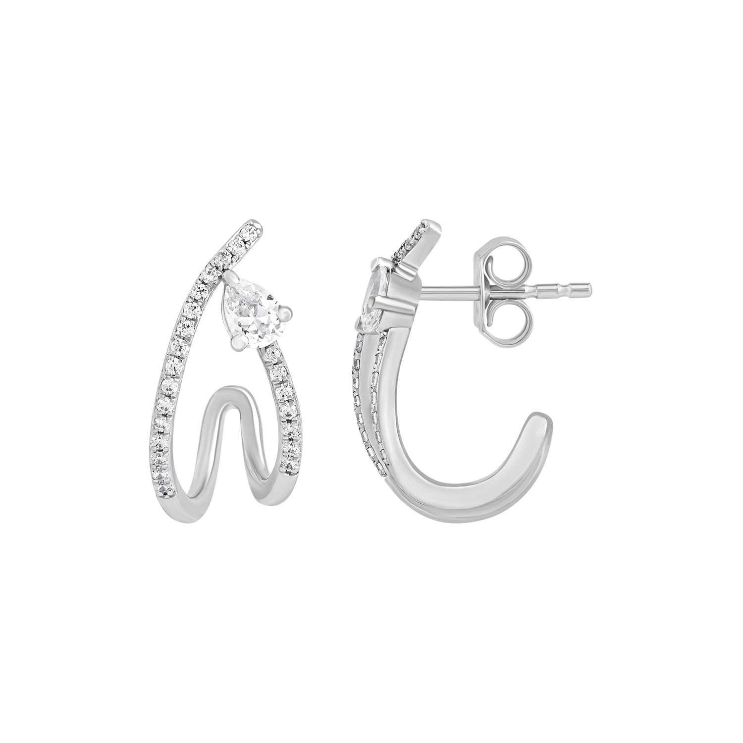 Soft Whisper Arc Earrings